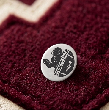Personalized Football Varsity Letter Pin Player Name Gift